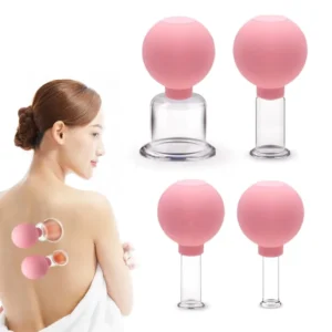 4 Size Facial Cupping Set Face Cupping Therapy Massager Silicone Glass Vacuum Suction Cups Cupping Cups