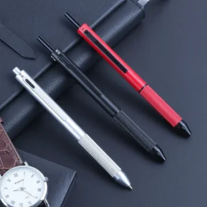 4 in 1 Gravity Sensor Pen Multi-function Metal Press Ballpoint Pen Automatic Pencil Four-in-one Black Technology Multi-color Pen