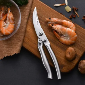 4.0mm 3PCS New Pattern Handle Multifunctional Heavy Duty Poultry Scissors Kitchen Shears With Safe Lock for BBQ Chicken Bone