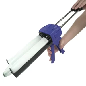 400ML 1:1 Epoxy Dual Component Adhesive Manual Caulk Gun Industrial Grade Lightweight Plastic+Metal Injection Cutting Blue
