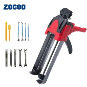 400ML 1:1 Manual Caulking Gun for Two Tube Tile Grout Epoxy Adhesive Sealant Grouting Gun
