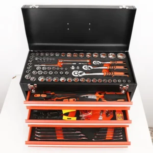 408 Piece Car Repairing Mechanical Hand Tool Set 1 2 3 8 1 4 72T Socket Wrench Tool Kit in Iron Metal Box OEM Customizable