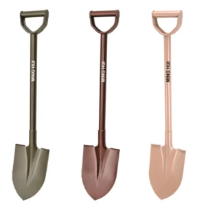 413 Industrial Heavy-Duty Garden Shovel Spade Carbon Steel Blade D-Grip Handle All Metal Powder Coated Green Black