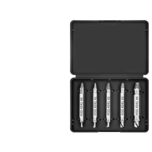 4341 Industrial Grade High-Speed Steel Double-Headed Screw Extraction Device 5PCS Sliding Bolt Screw Remover 1/4in Drive Size