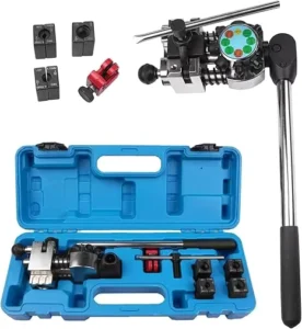 45 Degree Professional Brake Line Flaring Tool Kit for Single Bubble and Double Flares 3/16 1/4 5/16 3/8 Tubing