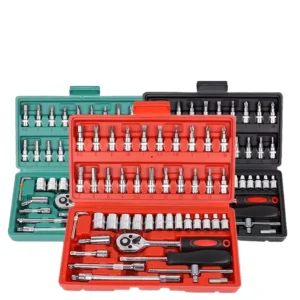 46-Piece Small Repair Ratchet Screwdriver Combination Tool Box Set Quick Socket Wrench for Workshop Hand Use OEM Customizable
