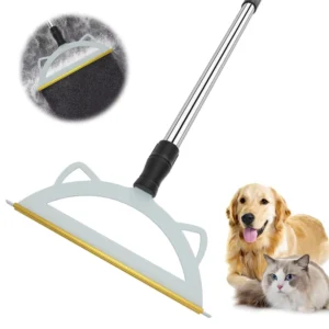 47 ” Adjustable Long Handle Carpet Rake Pet Hair Remover Reusable Large Metal Lint Remover Brush