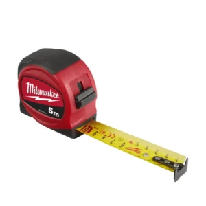 48 22 7706 5m Slimline Tape Measure Compact Metric Measuring Tool with Nylon Coated Blade