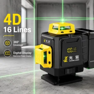 4D 16 Green Lines Multifunctional Portable Digital Laser Level for Construction Tiling and Land Leveling Projects