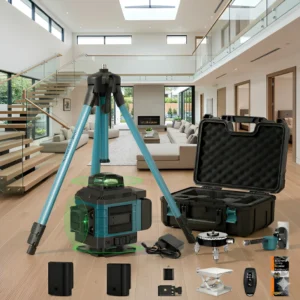 4D 16 Lines Green Laser Level 360 Self Leveling with Tripod Stand High Precision Outdoor Cross Line Laser Leveler Nivel Laser