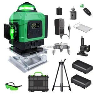4D Green Laser Level Industrial 16 Dot Automatic Leveling 360 Cross Line Tripod DIY Renovation Construction Tool 1 Year Warranty