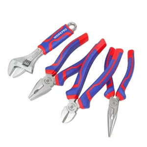 4PCs Pliers and Wrench Tool Set Hand Tool Kits Plier Wrench Set