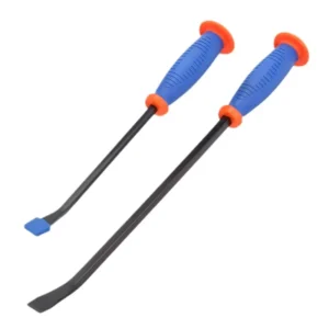 4Pcs Heavy Duty Pry Bar Set with Ergonomic Handle 8 12 18 24 Inch Angled Tip Crowbar for Mechanic Automotive Repair Hand Tools