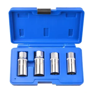 4pc Short Series 1 2″ Roller Bearing Nut Stud Screw Extractor Removal Installer Socket Set Damaged Bolt Car Disassembly Tool