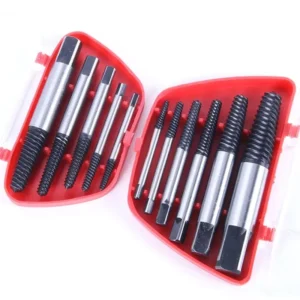 5 6 Piece Carbon Steel Spiral Flute Screw Extractor Set for Damaged Screw & Bolt Removal Durable 0.5 in Drive Easy Center Drill