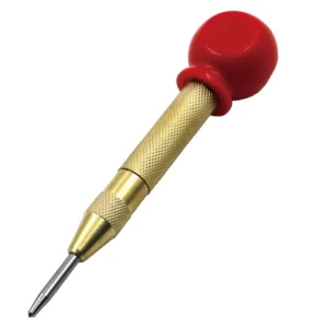 5″ Automatic Center Hole Chisel & Punch Spring Loaded Puncher Tool for Steel Wood Accurate Drilling
