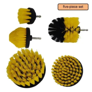 5 Pieces Set Car Cleaning Brush Set Auto Drill Cleaning Brushes for Interior and Exterior Cleaning