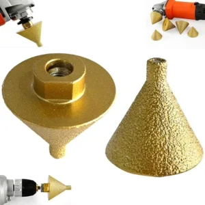50mm 10mm Shank Diamond Cone Gun Drill Bit for Masonry Drilling Chamfering Marble Use Built-in Cooling Wax Drill Bits