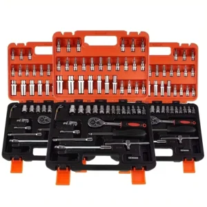 53-Piece Toolbox Set for Home Work Life Maintenance Hand-Power Source Industrial Garden Use DIY Repair OEM Hard Case