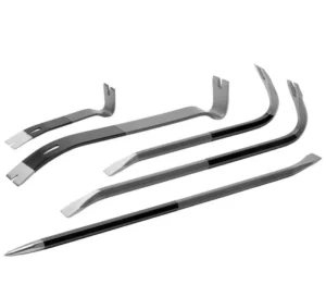 5Pc Crowbar Set Wrecking Pry Bar Pull Lever Demolish Hand Tool Steel Rod Crowbar and Pry Bar Set