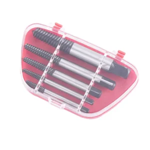 5Pcs 6pcs 8 pcs Steel Screw Extractor Set Bolt Stud Remover Tool Kit Center Drill Bits Guide Set Broken Damaged Bolt Remover