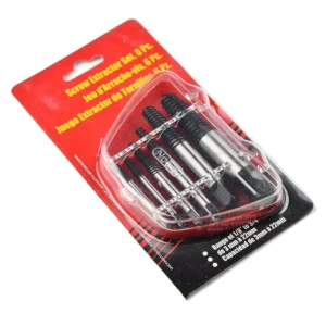 5Pcs Black and White Broken Damaged Pipe Screw Extractor Set for Remover Damaged Bolt and Broken Screw