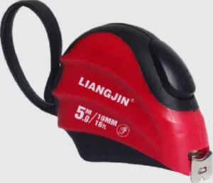 5m/16ft X 19mm Heavy Duty Self Locking Measuring Tape Red Ergonomic Grip Tape Measure for Construction
