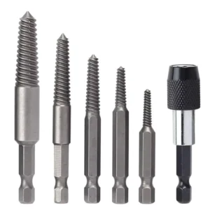 5pcs Broken Screw Two Branch Management Extractor Tool Set Smooth Tooth Screw Extractor