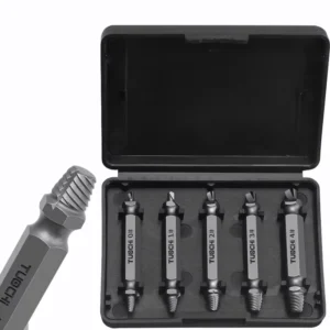 5pcs Double Ended Bolt Screw Remover Damaged and Broken Screw Extractor Set