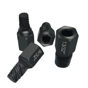 5pcs Hexagonal Handle Screw Extractor Broken Screw Remove Tool Set Screw Extractor Kit Alloy Steel Imperial (Inch)