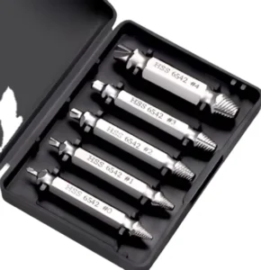 5pcs Nut Bolt Screw Extractor Set Use for Damaged Faucet Triangle Valve Bolt Screw Stud Extractor