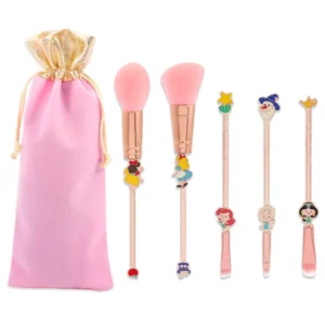 5pcs Princess Makeup Brush Set Exquisite Metal Handle Cosmetic Brushes Kit Cute Snow White Ariel Elsa Themed Makeup Brushes