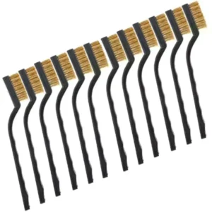 6 12PCS Industrial Brass Wire Brush Set Rust & Paint Remover for Cleaning