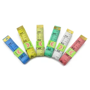 6 Color Retractable 2*150cm Sewing Tape Ruler Plastic Inch Measuring Tape for Clothes