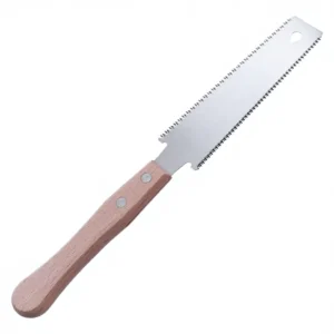 6 Inch Double Edge SK5 Steel Flexible Blade Hand Saw with Beech Handle 14/17 TPI Flush Cut for DIY Industrial Use