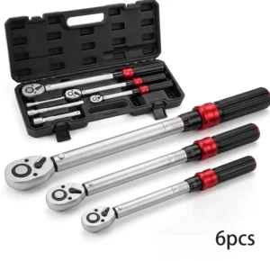 6 Piece Torque Wrench Set 1 4 3 8 1 2 Drive 2 170 N.m 1.5 150 Lb ft Manual Torque Tool Kit with Custom OEM Case