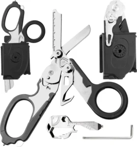 6 in 1 Emt Foldable Emergency Bandage Gauze Trauma Shears Plastic Holster Heavy Duty Emergency folding Trauma Shears Scissors