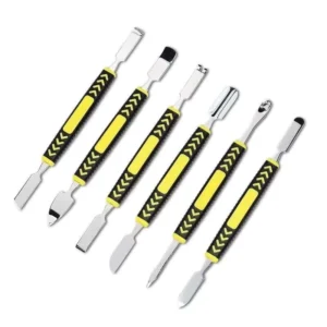 6 piece Set Injection molded Metal Stainless Steel Pry Bars Explosion proof Pry Sticks for Phone case Opening Disassembling