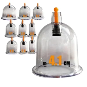 6.0cm Transparent Plastic Material CE Certified Cups Hijama Chinese Medical Vacuum Suction Massage Cup
