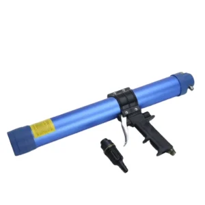 600ML Aluminum Alloy Curtain Wall Glue Pistol Sausage Silicone Adhesive Pneumatic Caulking Gun with Nozzle