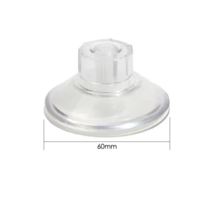 60MM Diameter Twist Lock Suction Cup Heavy Transparent Underwater Vacuum Suction Cup with Screw Glass Table Suction Cup