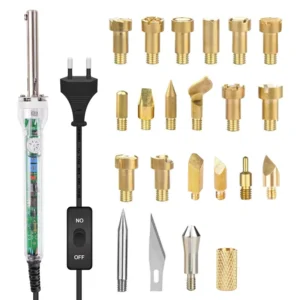 60W Soldering Irons Tips Gun Solda Carving Wood Burning Kit Set Tool Electric Soldering Iron Cautin