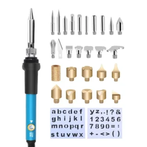 60w Adjustable Temperature Wood Burning Pen Tool 28 Kit Engraver Soldering Iron Set