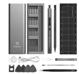 62 in 1 Rechargeable Cordless Precision Mini Electric Screwdriver Power Screwdriver Set with 48 Bits LED Lights and Magnetic Mat