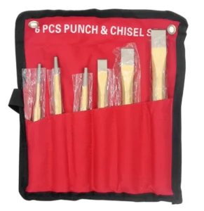 6PCS Alloy Steel Chisel Set Center Punch Flat Chisel Flat Cold Chisel Metal Chisels Punch Tools