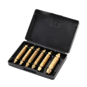 6PCS High Speed Steel Damage Screw Remover Set High Quality Broken Screw Extractor Titanium Coated Easy Out Remover Kit