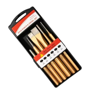 6Pc Alloy Steel Punch Chisel Set Forged Heat Treated Chisels Punches with Storage Case Anti-Rust Tools Metal Working Auto Repair