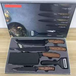 6Pcs Stainless Steel Steak Chef Modern Knives Vegetable Knives Kitchen Knife Set with Gift Box