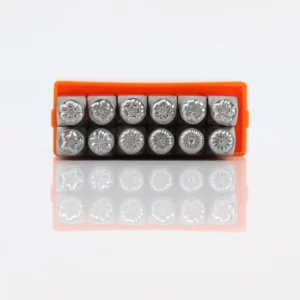 6mm 12 Piece Set of Flower Steel Seal Printing Metal Stamp Punch Flower Chisel Punch Diy Leather Carving Jewelry Ring Tools