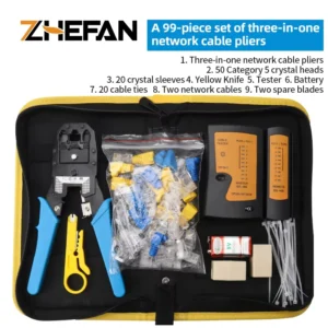 6p 8p Wire Cable Cutter Crimper Clamp Kit With Ratchet Rj45 Crimping Tool Crimping Tool Rj45 Network Lan Cable Tool Kit Bag